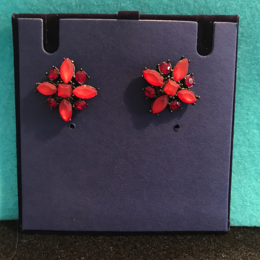 Red crystal earrings